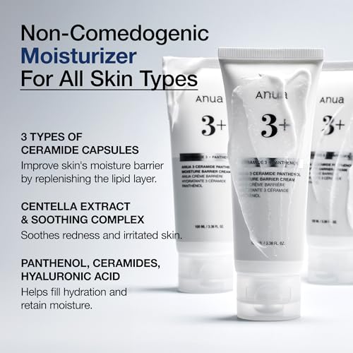 Anua Soothing & Barrier Support Duo | Azelaic Acid Serum For Face with Ceramide Barrier Moisturizer, Spot Care & Calming Effect, Korean Skincare Set