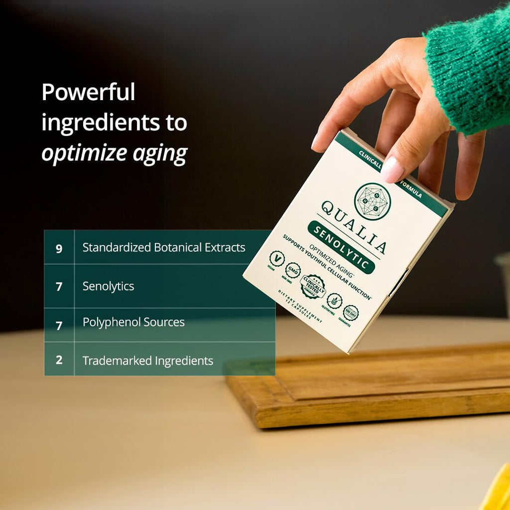 Qualia Senolytic | 1400mg Fisetin for Healthy Aging & Vitality