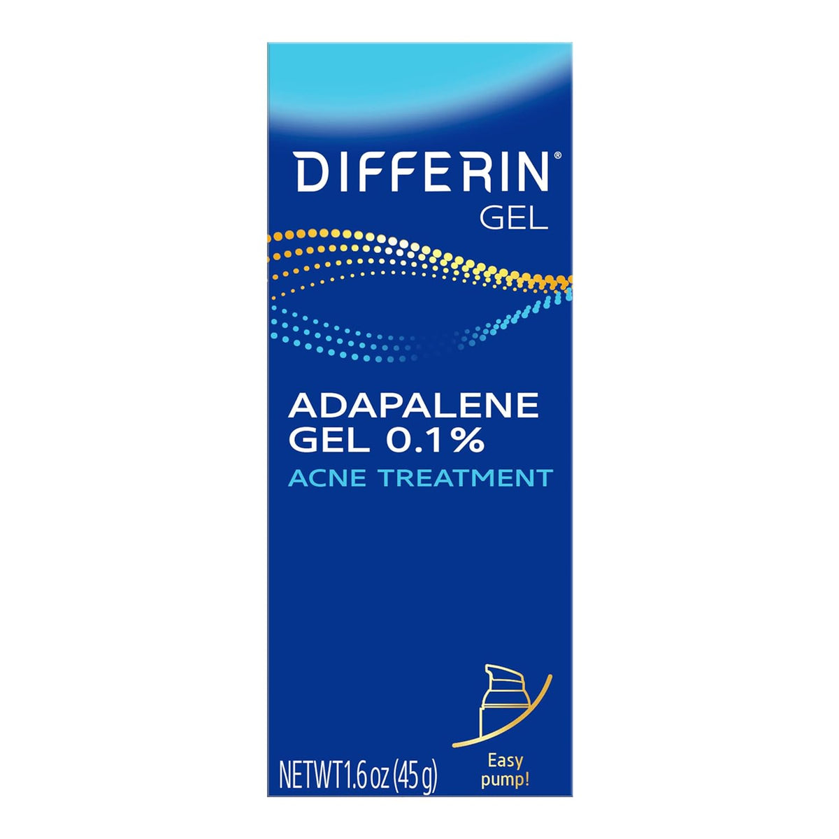 Differin Acne Treatment Gel, 30 Day Supply, Retinoid Treatment for Face with 0.1% Adapalene, Gentle Skin Care for Acne Prone Sensitive Skin, 15g Tube (Packaging May Vary) | 30-Day Supply, OTC Retinoid, Clears Acne & Prevents Breakouts, Gentle For Sensitiv