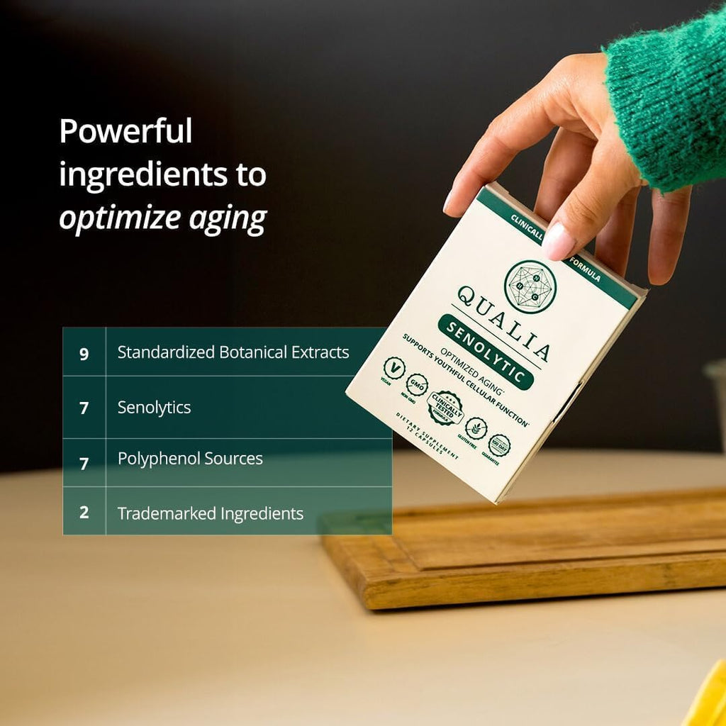 Qualia Senolytic | 1400mg Fisetin for Healthy Aging & Vitality
