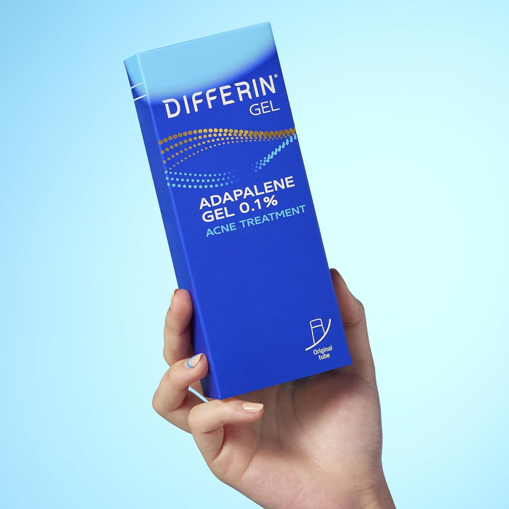 Differin Acne Treatment Gel, 30 Day Supply, Retinoid Treatment for Face with 0.1% Adapalene, Gentle Skin Care for Acne Prone Sensitive Skin, 15g Tube (Packaging May Vary) | 30-Day Supply, OTC Retinoid, Clears Acne & Prevents Breakouts, Gentle For Sensitiv