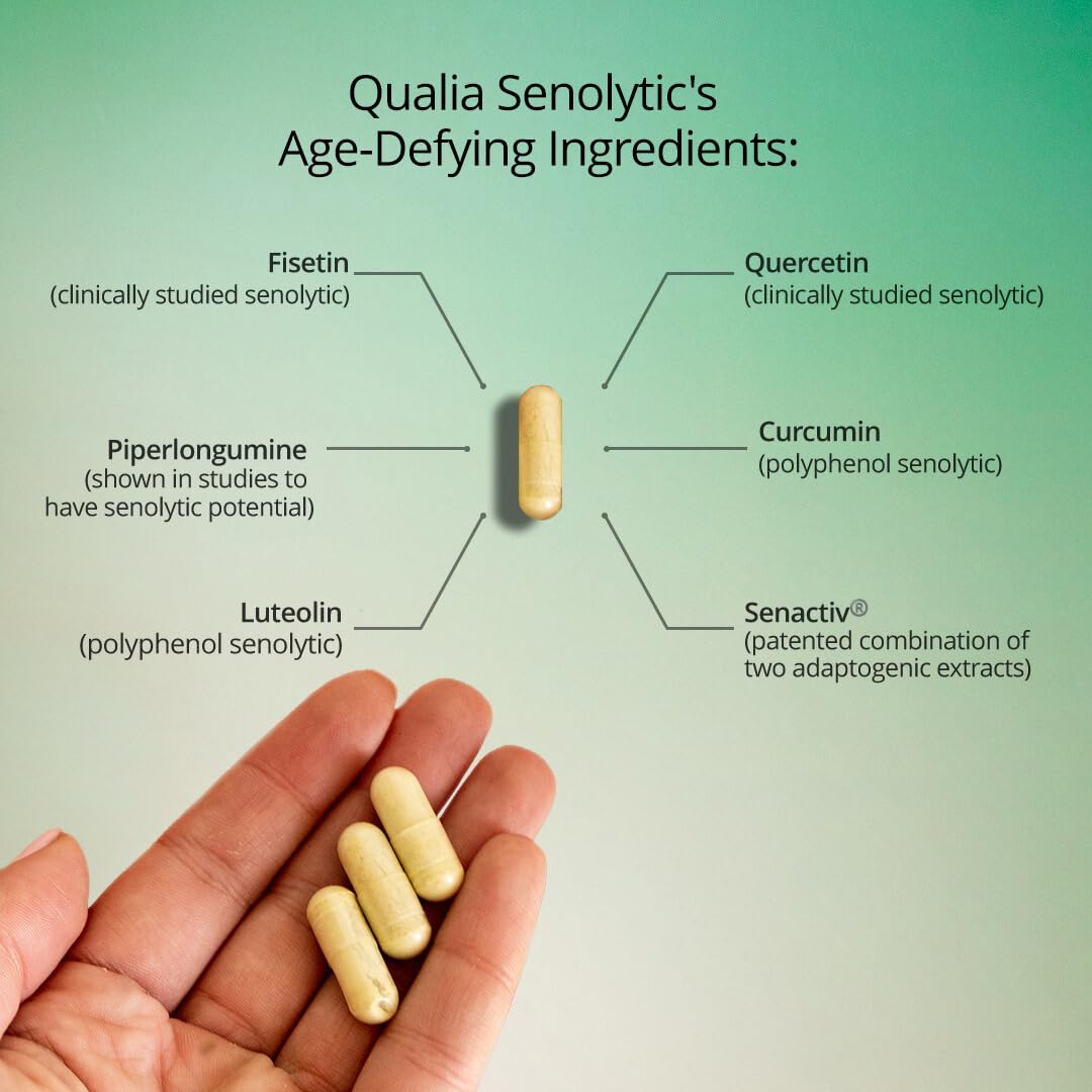 Qualia Senolytic | 1400mg Fisetin for Healthy Aging & Vitality
