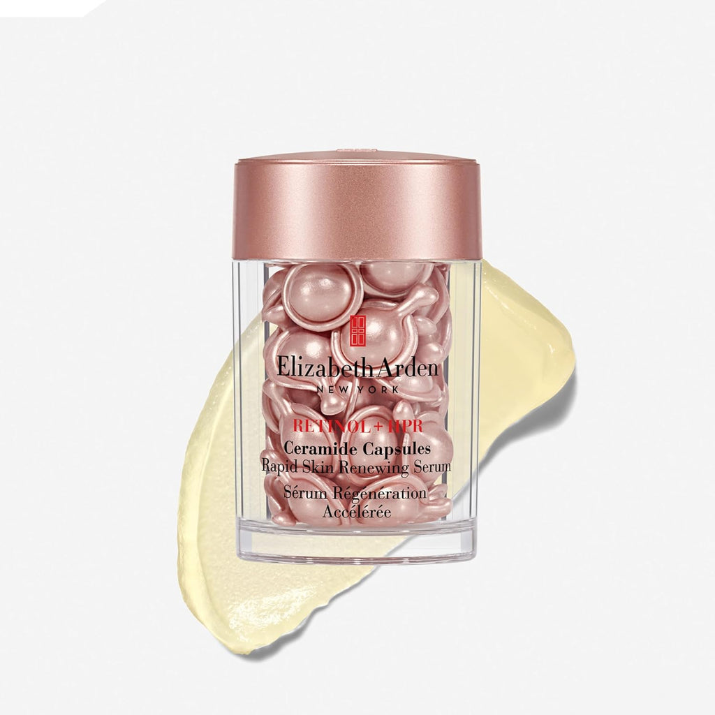 Elizabeth Arden Retinol + HPR Ceramide Rapid Skin Renewing Anti-Aging Face Serum Capsules, Fine Lines & Wrinkles Treatment with Peptides, Vitamin E, & Niacinamide
