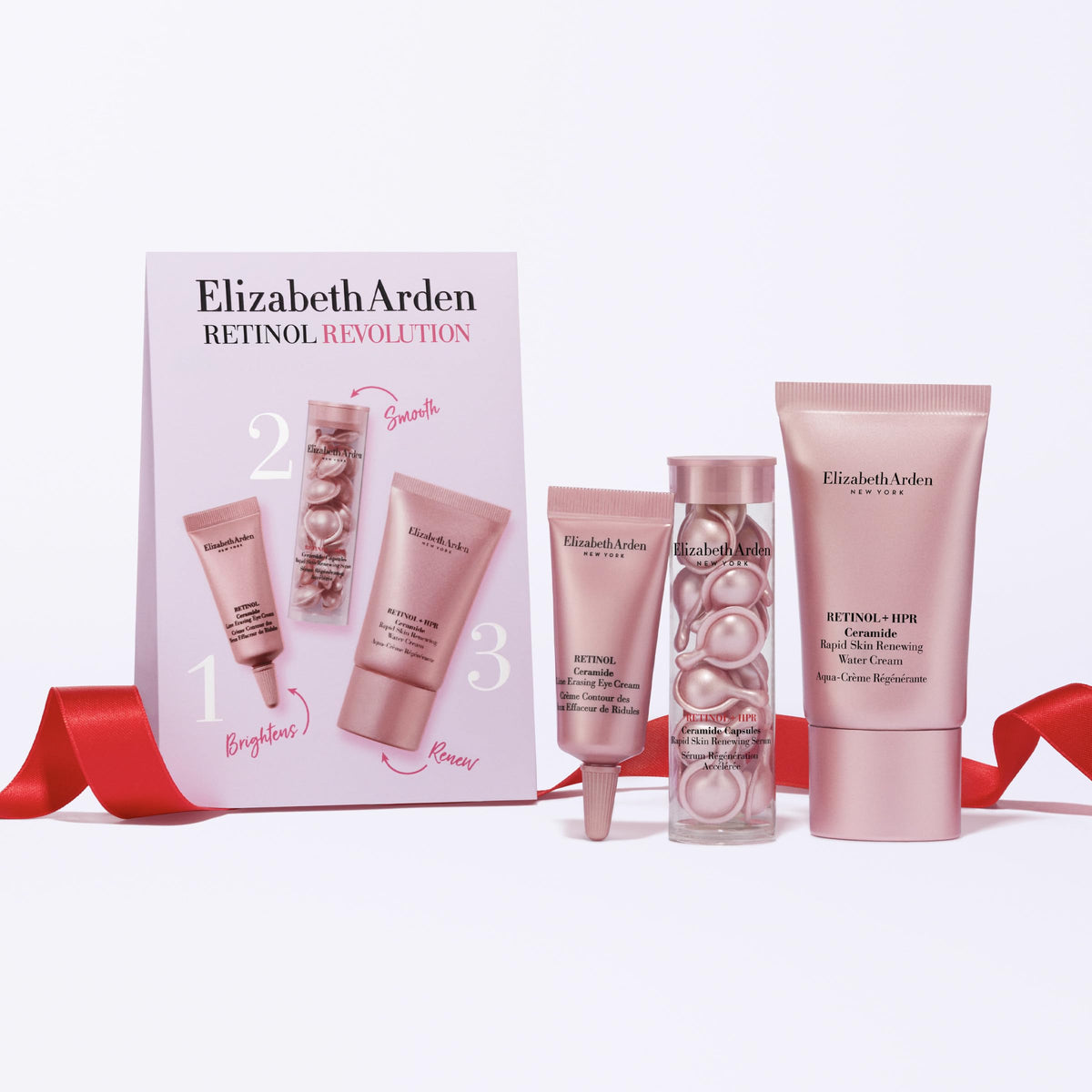 Elizabeth Arden Retinol + HPR Ceramide Rapid Skin Renewing Anti-Aging Face Serum Capsules, Fine Lines & Wrinkles Treatment with Peptides, Vitamin E, & Niacinamide