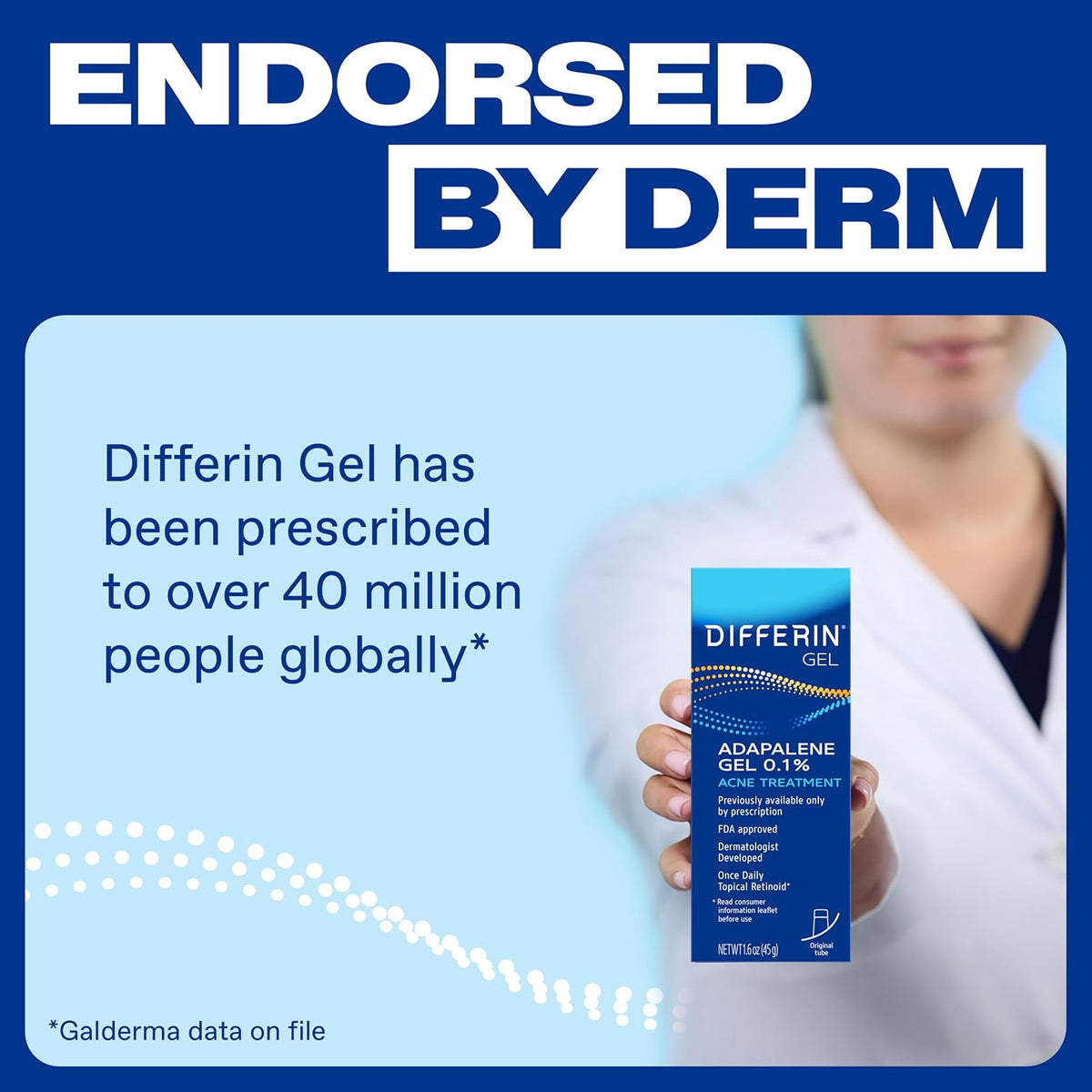 Differin Acne Treatment Gel, 30 Day Supply, Retinoid Treatment for Face with 0.1% Adapalene, Gentle Skin Care for Acne Prone Sensitive Skin, 15g Tube (Packaging May Vary) | 30-Day Supply, OTC Retinoid, Clears Acne & Prevents Breakouts, Gentle For Sensitiv