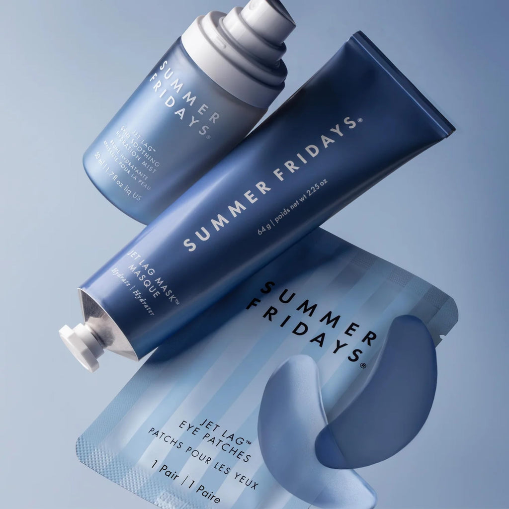 Summer Fridays Jet Lag Hydrating Eye Patches - De-puffing Hydrogel Under Eye Masks with Hyaluronic Acid, Caffeine + Peptides - Soothing + Refreshing At-Home + Travel Skin Care (15 Pairs)