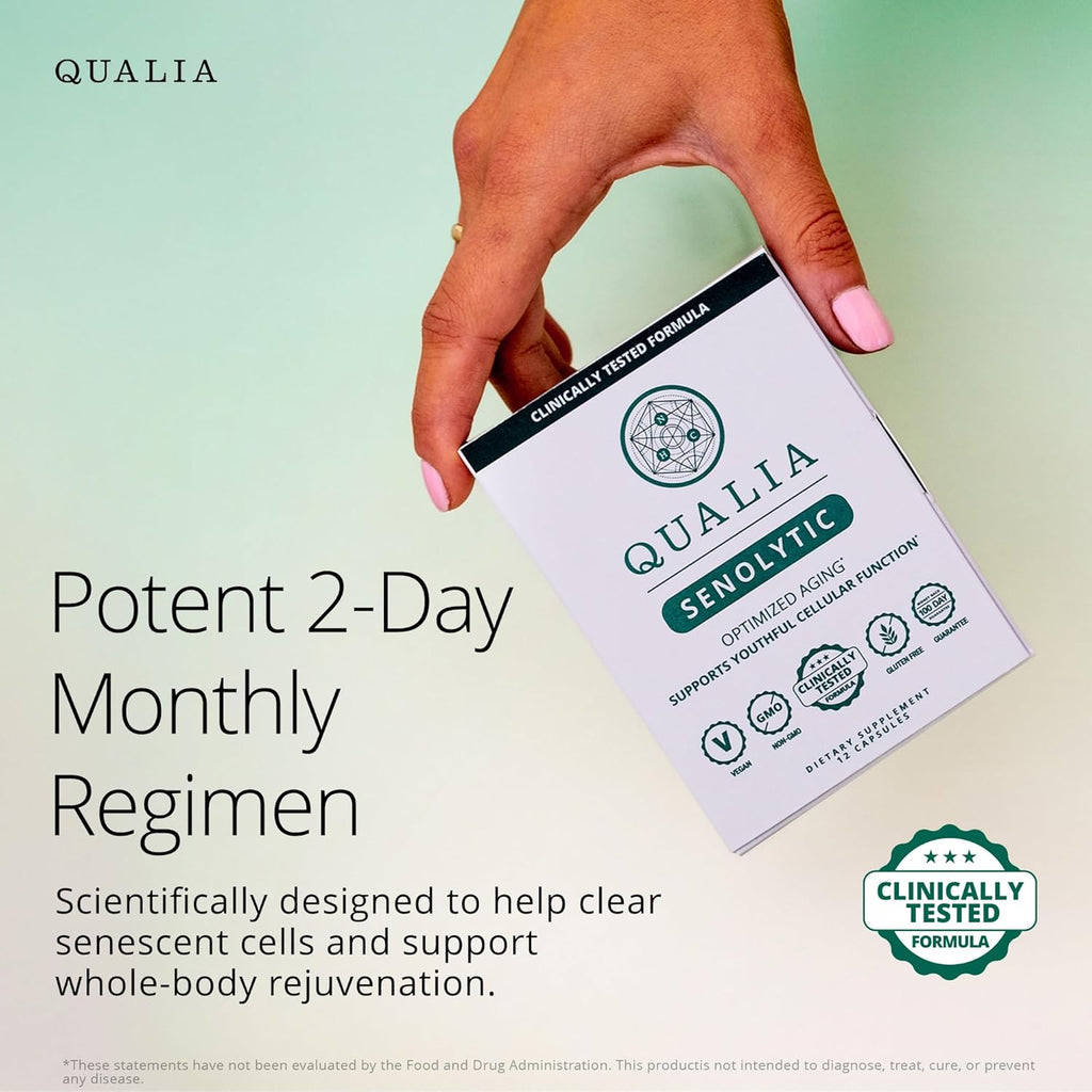Qualia Senolytic | 1400mg Fisetin for Healthy Aging & Vitality
