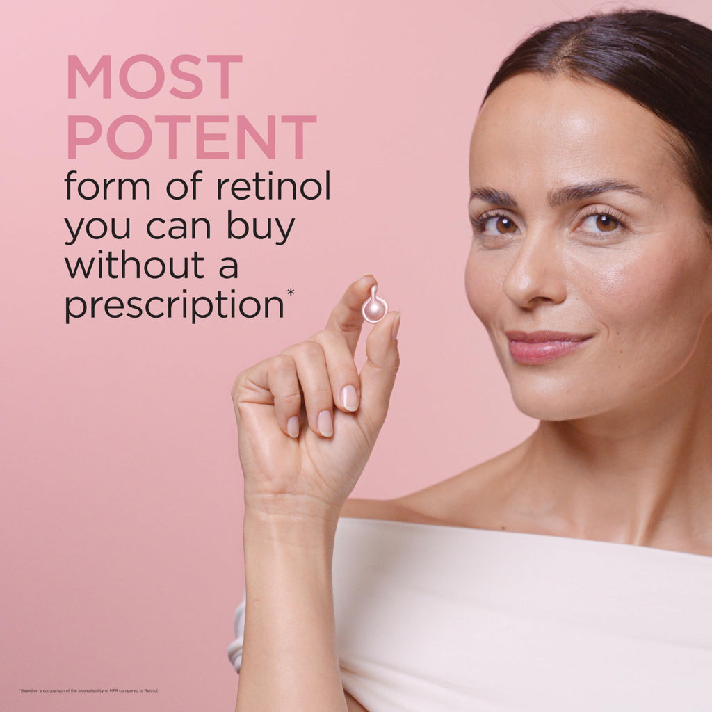 Elizabeth Arden Retinol + HPR Ceramide Rapid Skin Renewing Anti-Aging Face Serum Capsules, Fine Lines & Wrinkles Treatment with Peptides, Vitamin E, & Niacinamide