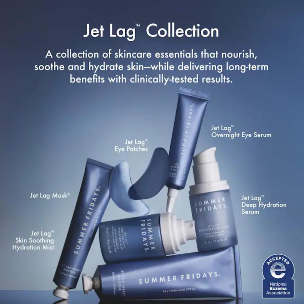 Summer Fridays Jet Lag Hydrating Eye Patches - De-puffing Hydrogel Under Eye Masks with Hyaluronic Acid, Caffeine + Peptides - Soothing + Refreshing At-Home + Travel Skin Care (15 Pairs)