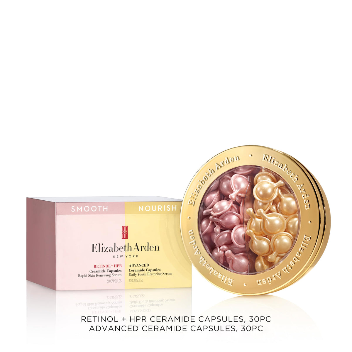 Elizabeth Arden Retinol + HPR Ceramide Rapid Skin Renewing Anti-Aging Face Serum Capsules, Fine Lines & Wrinkles Treatment with Peptides, Vitamin E, & Niacinamide