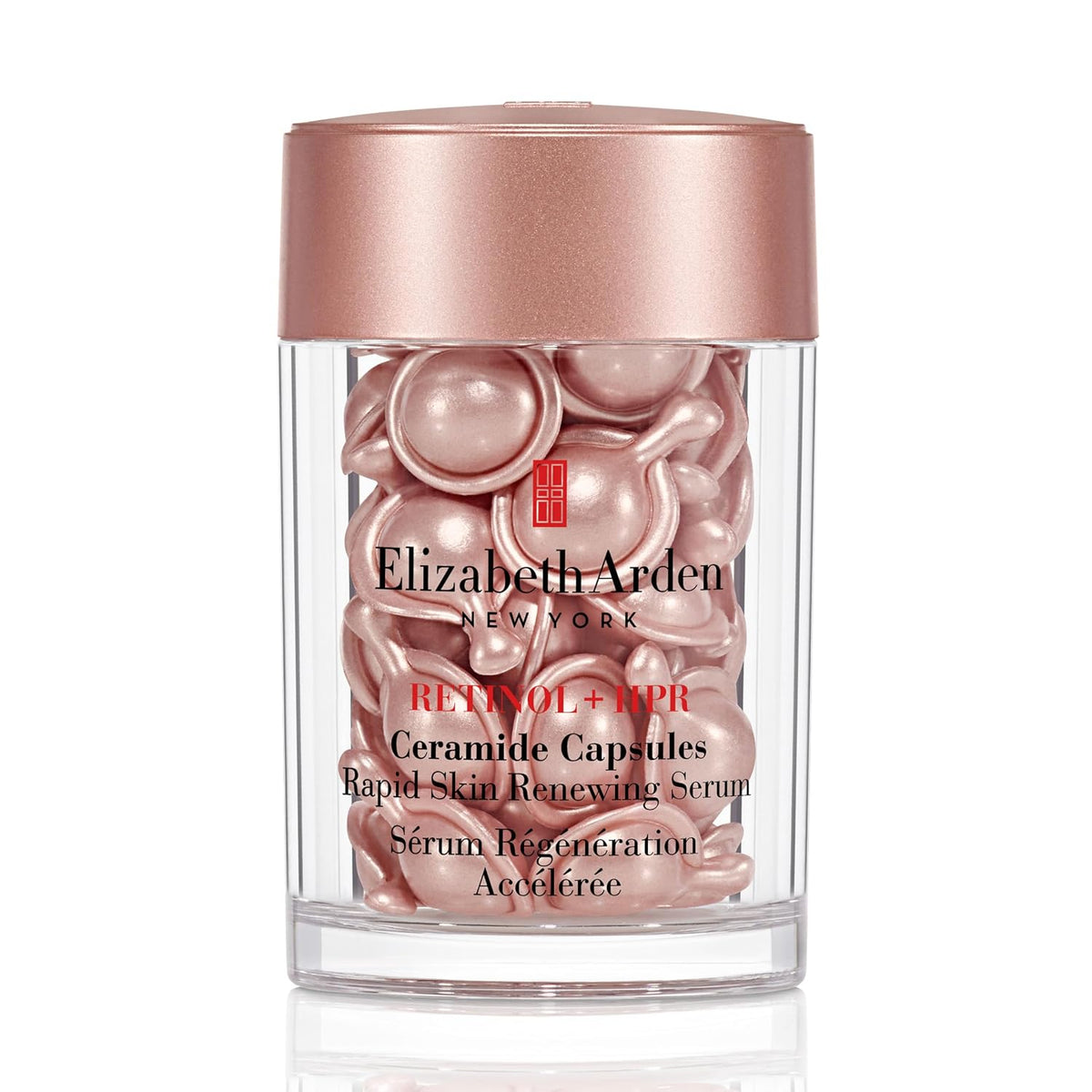 Elizabeth Arden Retinol + HPR Ceramide Rapid Skin Renewing Anti-Aging Face Serum Capsules, Fine Lines & Wrinkles Treatment with Peptides, Vitamin E, & Niacinamide