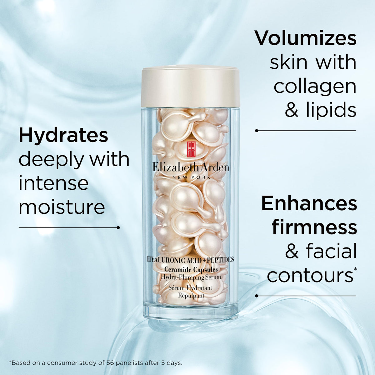 Elizabeth Arden Retinol + HPR Ceramide Rapid Skin Renewing Anti-Aging Face Serum Capsules, Fine Lines & Wrinkles Treatment with Peptides, Vitamin E, & Niacinamide